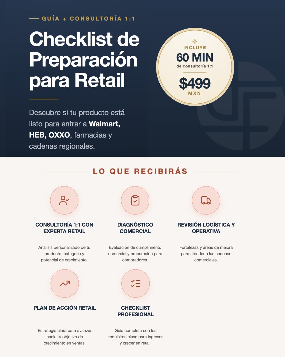 Consultoría 1:1 + Guía: Checklist de Preparación para Retail
